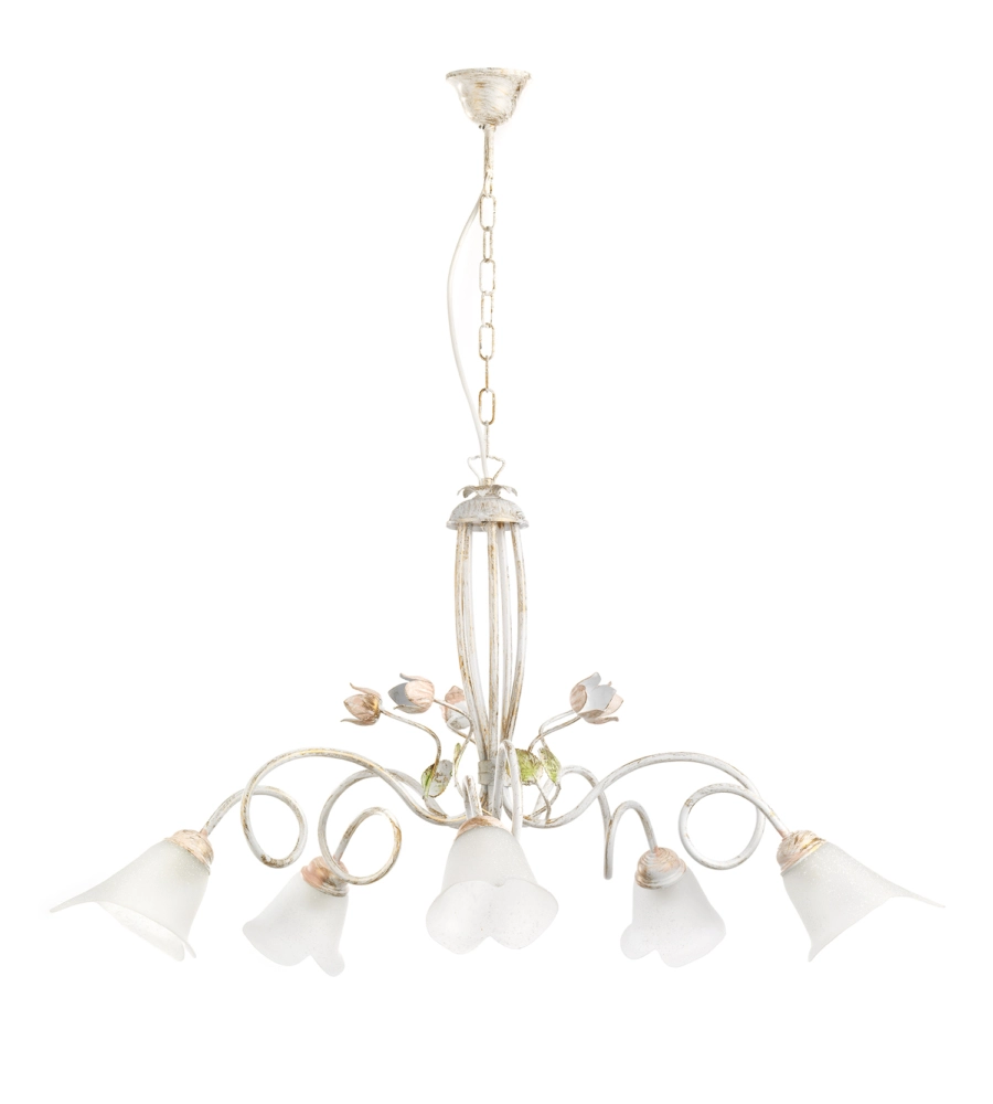 LAMPADARIO 5 LUCI ONLI "WILMA" BIANCO E14